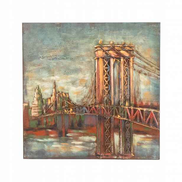 3D kovový obraz Loft Brooklyn 80x80 cm