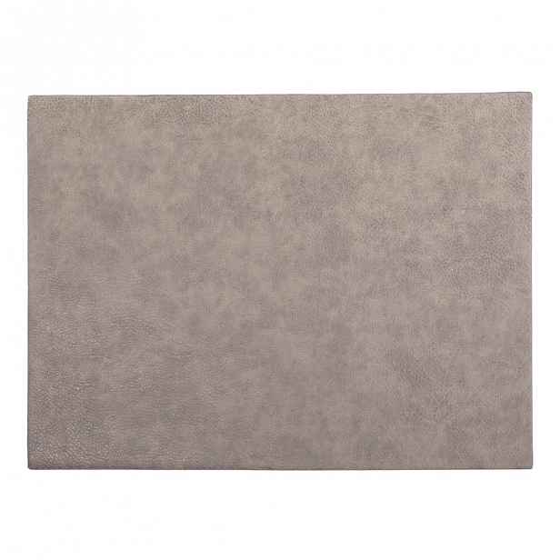 Šedé prostírání z imitace kůže ZicZac Troja Rectangle, 33 x 45 cm