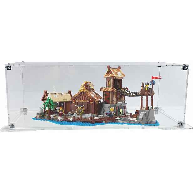 Vitrína s podstavcem Drewlandia pro sadu Lego 21343 Ideas – Vikingská vesnice