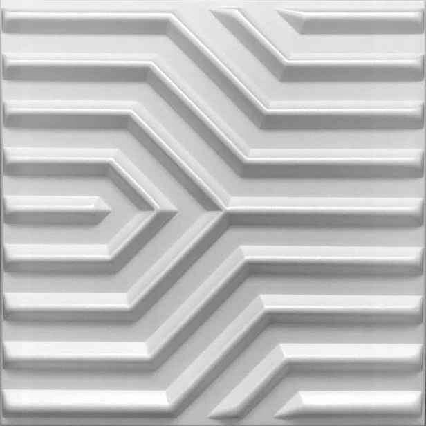 3D panely 50x50 cm 12 kusů Geometrický vzor pro malování Art3d