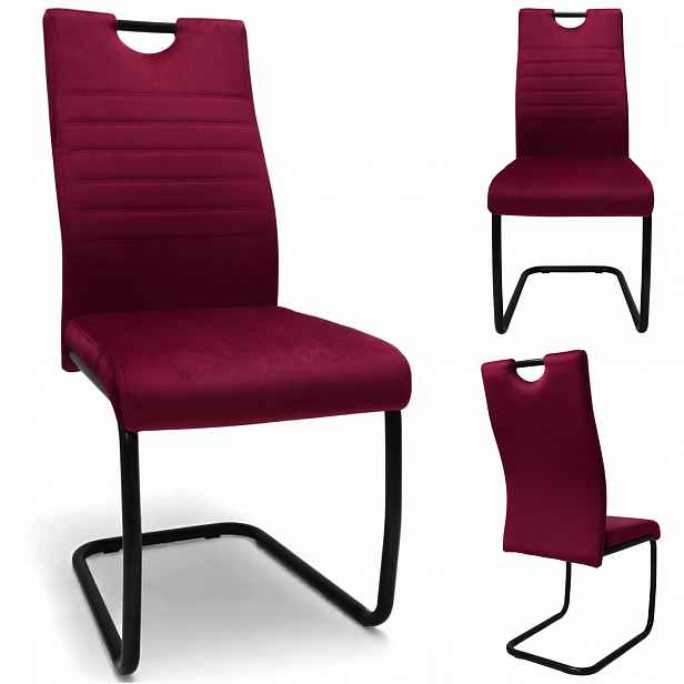 Křeslo DankorDesign Tris velur bordové Do Obývacího Pokoje Jídelny Moderní Glamour