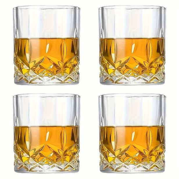TEMU Staromódní sklenice na whisky - 210 ml (7.1Oz), dostupné v sadách po 2, 4, 6 8 kusů, vhodné na duchy, rum, whisky, a ledová nápoje, ideální pro