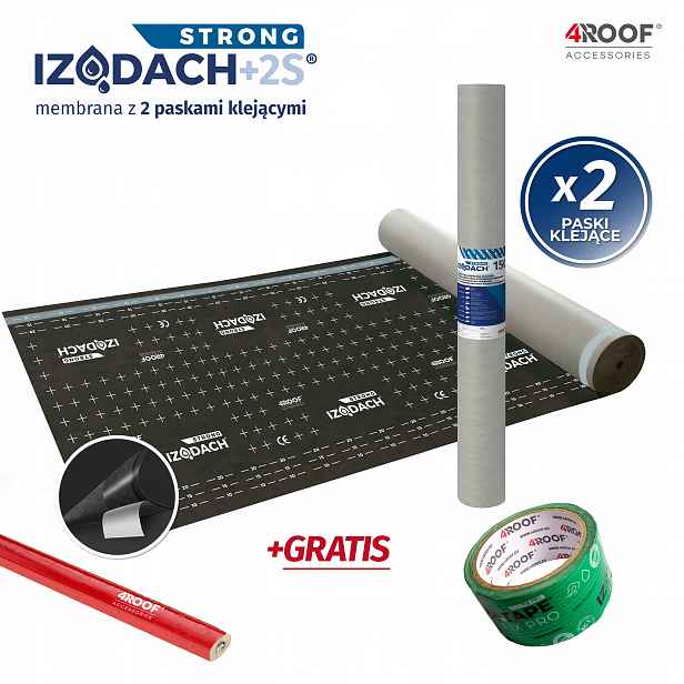 Membrána Izodach Strong +2S 150 g/m² 2 Lepicí Pásky Bonus