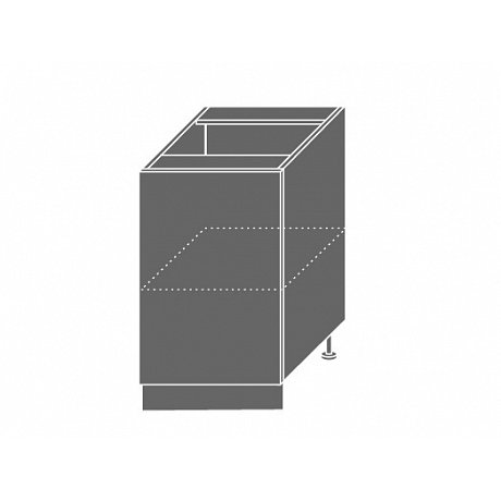 PLATINUM, skříňka dolní D1d 50, korpus: grey, barva: black