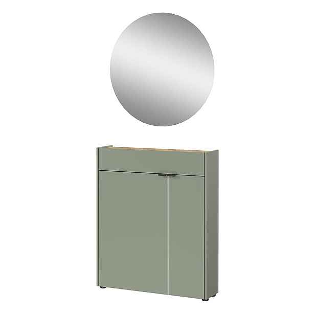 Šalvějově zelená předsíňová sestava 82x200x22 cm Ameca – Germania