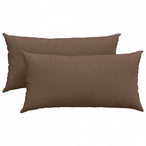 vidaXL Pohovkové polštáře 2 ks textil Hnědá 80 x 40 cm