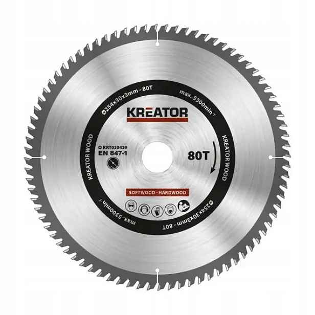 Kreator pilový kotouč 254mm*30mm 80WZ KRT020429