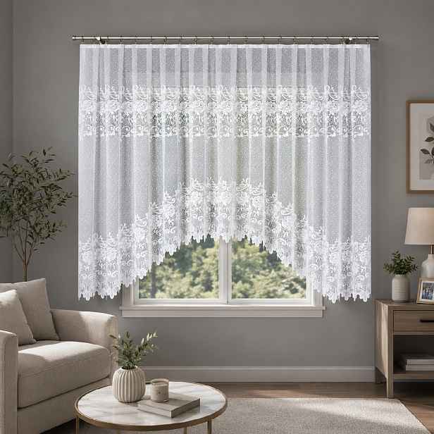 Dekorační oblouková krátká záclona na žabky DEMETRIA 160 bílá 300x160 cm MyBestHome