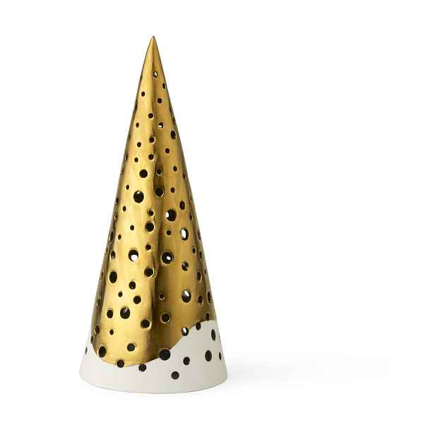 Porcelánový svícen ve zlaté barvě Kähler Design Nobili, výška 19 cm