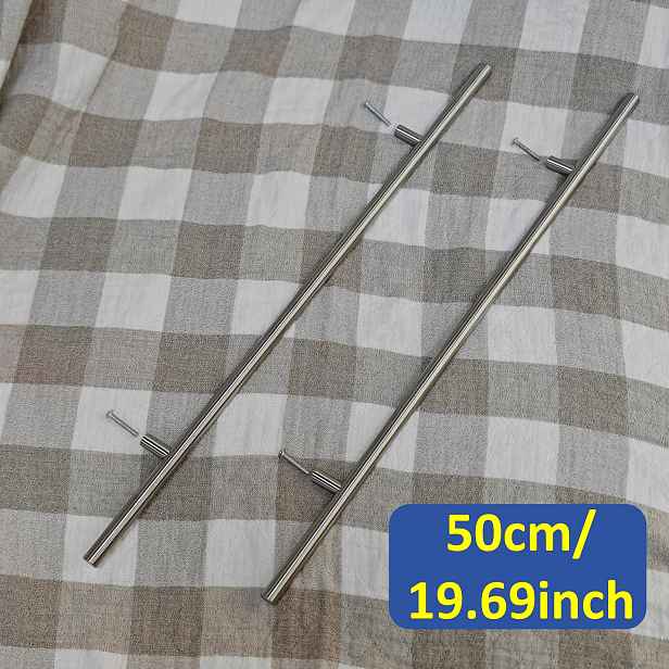 TEMU 2 ks/19,69 palce/50 cm prodloužené úchyty na šatní skříň, nerezová ocel, robustní a odolné, povrch broušený, velmi hladké, příjemné na dotek,