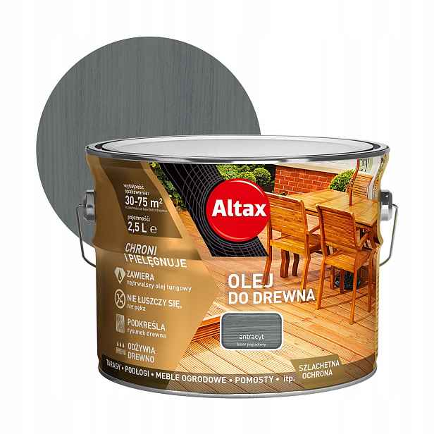 Altax Olej Na Dřevo 2,5L Antracit