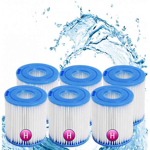 6 x Filtr Do Bazénu Čerpadla Intex Filtrační Vložka 29007 Typ H
