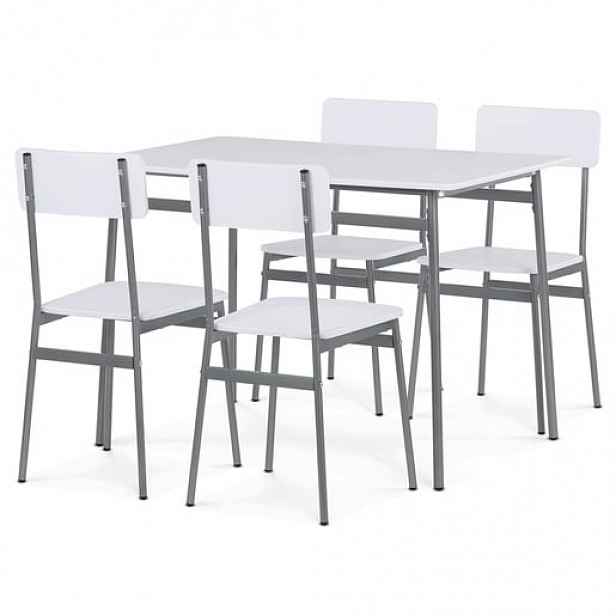 Jídelní set Autronic Bílá MDF AUT-O2156 WT