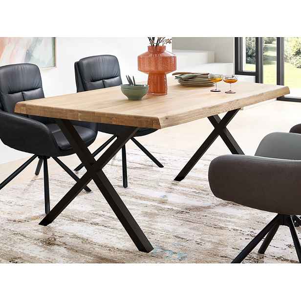 Jídelní stůl z dubového dřeva Chris X, 160x90 cm