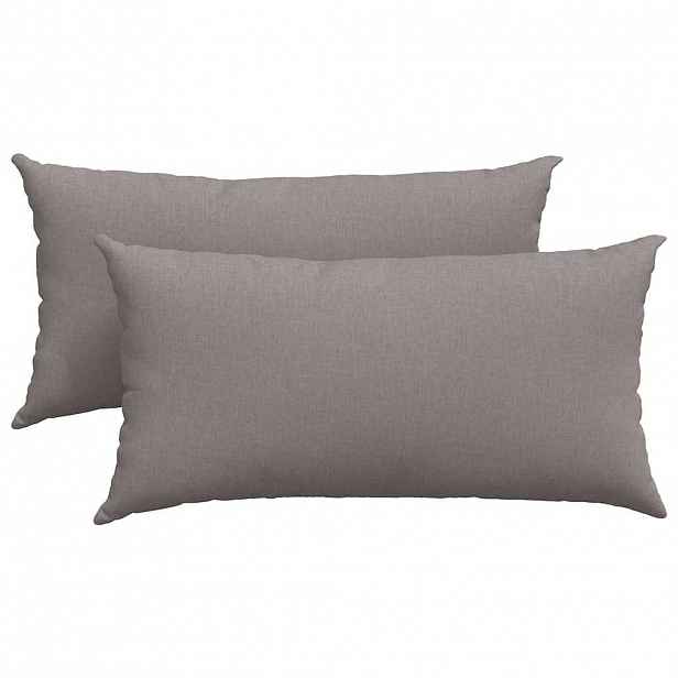 vidaXL Pohovkové polštáře 2 ks textil Taupe 80 x 40 cm