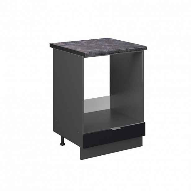 Vicco SKŘÍŇKA NA VESTAVĚNOU TROUBU Fame-Line Černý pruhovaný 60 cm , PD Antracit