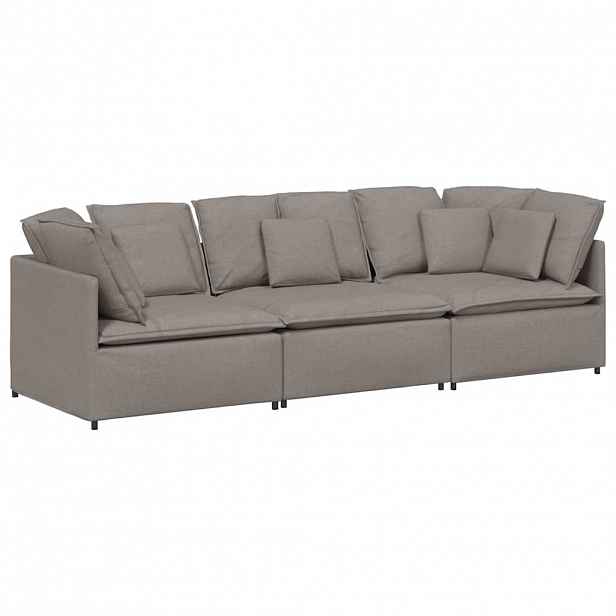 vidaXL Modulární pohovka s polštáři textil taupe