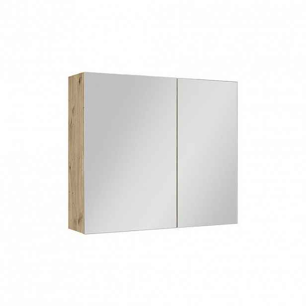 Vicco KOUPELNOVÁ ZRCADLOVÁ SKŘÍŇKA Lavia, Řemeslný dub, 70 x 60.2 cm