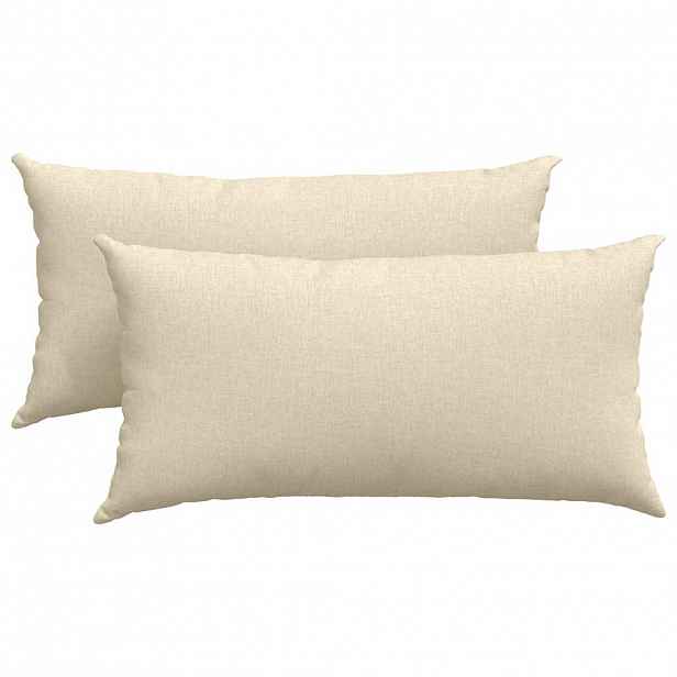 vidaXL Pohovkové polštáře 2 ks textil Krémová 80 x 40 cm