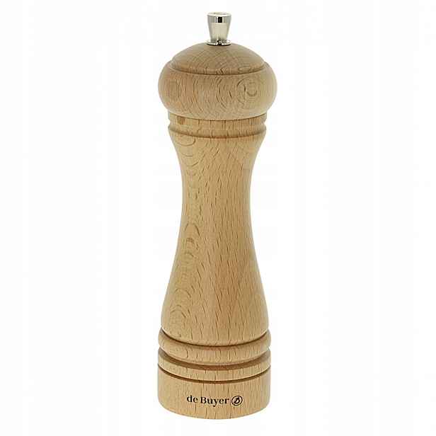 de Buyer Java mlýnek na sůl 18 cm, bukové dřevo, nerezová ocel