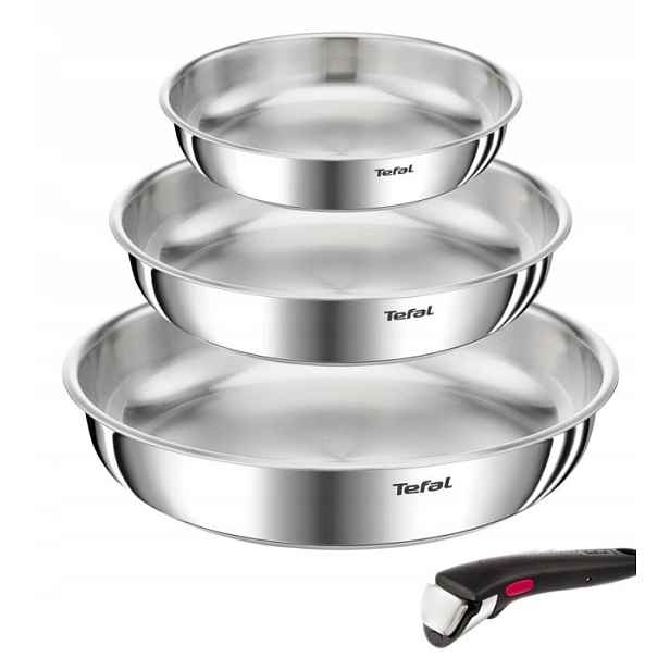 Sada pánví Tefal Ingenio Emotion 22 24 28 cm Ocel Indukce a plyn Rukojeť