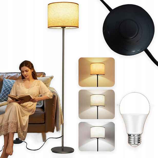 Stojací Lampa Se 3 Teplotami Barev Je Vhodná Do Ložnicových Barů Obývacích Pokojů