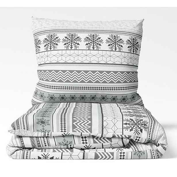 TOP Bavlněné povlečení WINTER COLLECTION 140x200+70x90 Nord flake