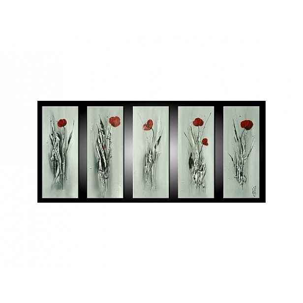 Vícedílné obrazy - Květy v bílé