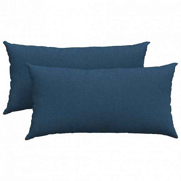 vidaXL Pohovkové polštáře 2 ks textil Modrá 80 x 40 cm