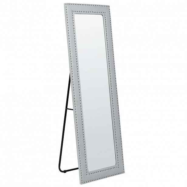 Beliani STOJACÍ ZRCADLO z Umělá kůže 50/150 cm Světle šedé Locronan