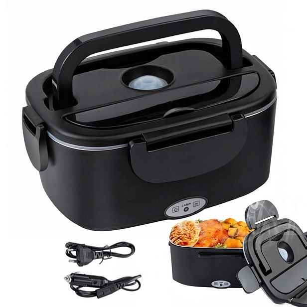 Elektrický Obědový Box Nahřívač Oběda Do Auta, Domu 1.5 L 23*10*17 CM
