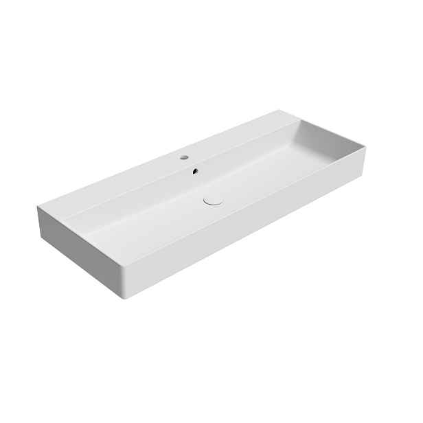 GSI KUBE X keramické umyvadlo 120x47cm, broušená spodní hrana, bílá mat