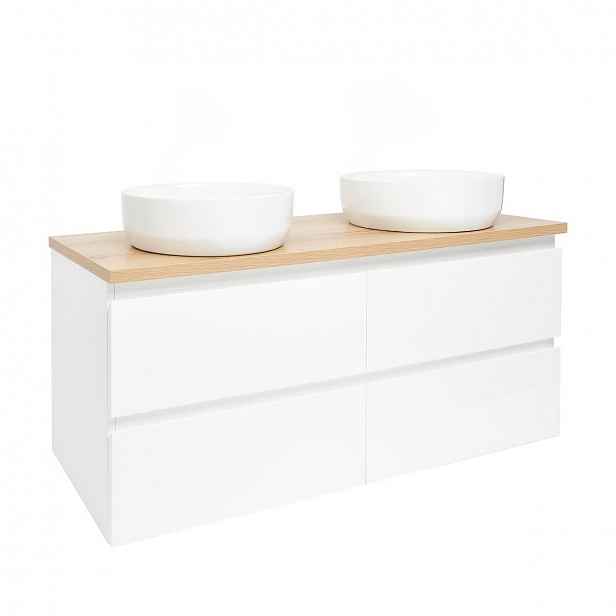 Koupelnová skříňka s umyvadlem SAT B-Way 119x50x45 cm bílá lesk BWAY2120WDOAKU2
