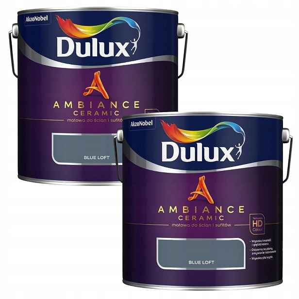 Set Dulux 2x2,5L Ambiance Ceramic Barva Keramická Na Stěny Blue Loft 5L