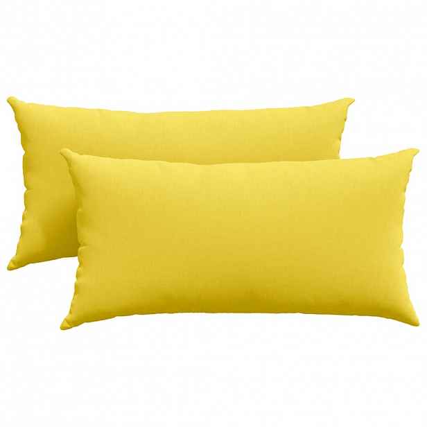 vidaXL Pohovkové polštáře 2 ks textil Světlá žlutá 80 x 40 cm