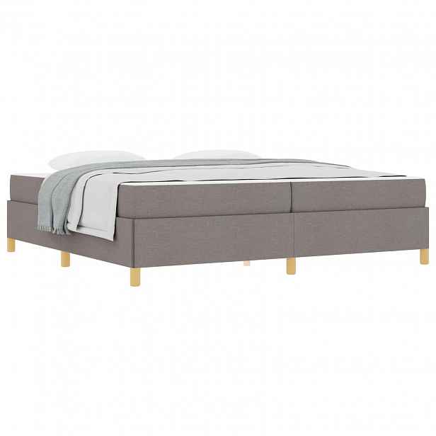 vidaXL Rám postele Taupe 200 x 200 cm textil