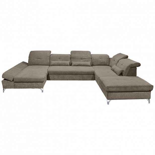 MID.YOU SEDACÍ SOUPRAVA, textil, šedavě hnědá
