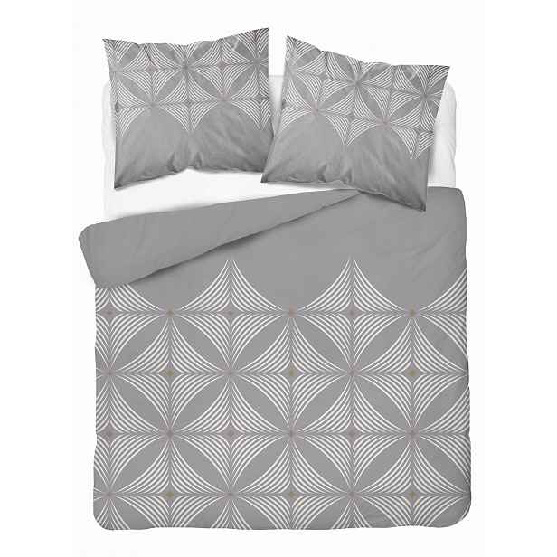 Povlečení 220x200 Geometrická popelavá/šedá