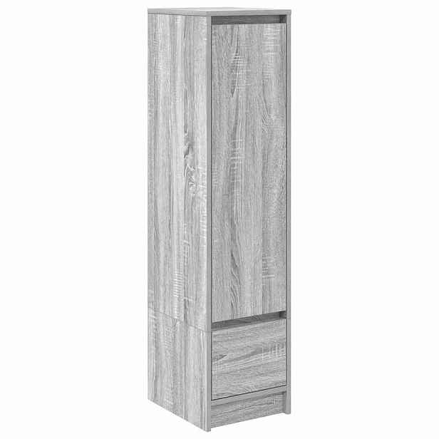 vidaXL Vysoká deska Šedá Sonoma 29,5x34x119,5 cm Dřevěná konstrukce