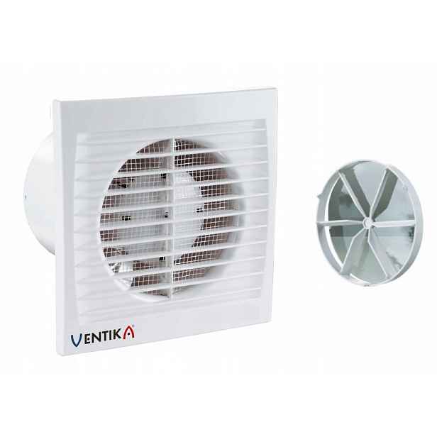 Koupelnový ventilátor Ventika 100 mm Časový spínač Ventil Tenký panel