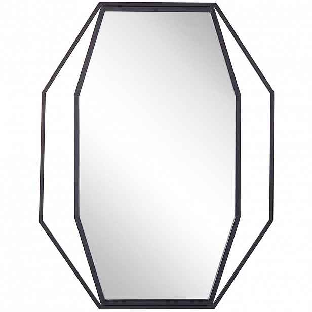 Beliani NÁSTĚNNÉ ZRCADLO graphitgrauachteckig 80/60 cm Nire