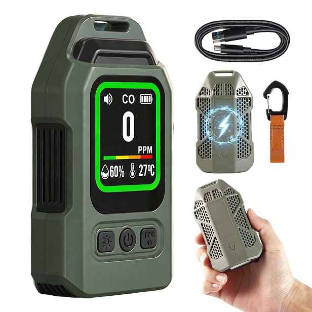 Detektor Co Bedee s svítilnou a magnetem pro garáž a dílnu 300 hodin provozu