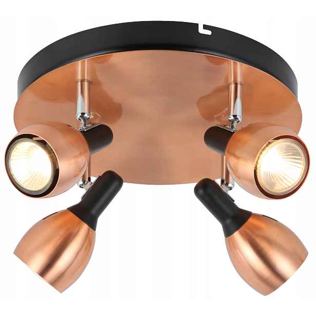 Elegantní Kovová Stropní Lampa Stropní Svítidlo 4XGU10 S Klošem