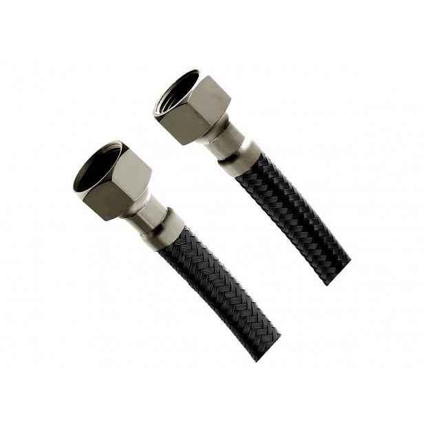 Flexibilní připojovací hadice FxF 3/8"x1/2" - černá - 60 cm - 2ks