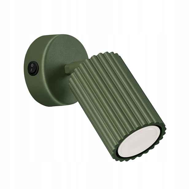 Sollux Lighting Nástěnné svítidlo Karbon olivově zelené GU10 10W pohyblivé