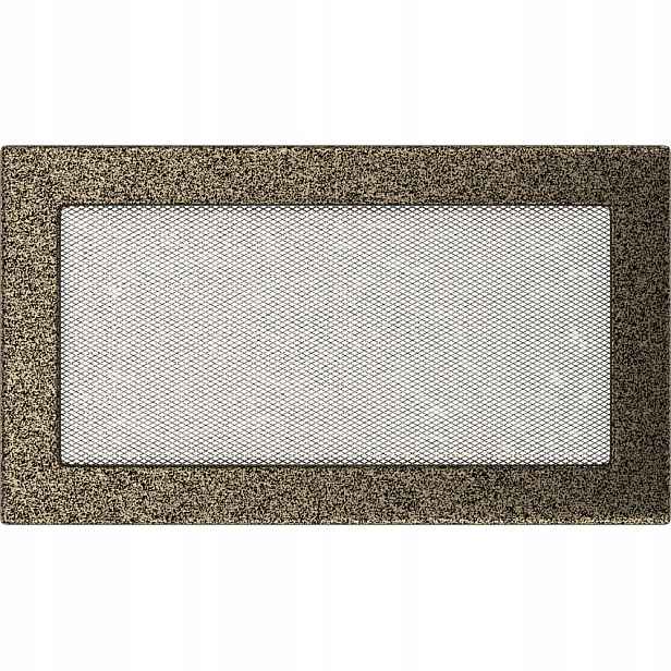 Ventilační mřížka do krbu 17x30 černo-zlatá