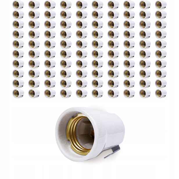 Set Keramická objímka Holder násada E27 100 Ks
