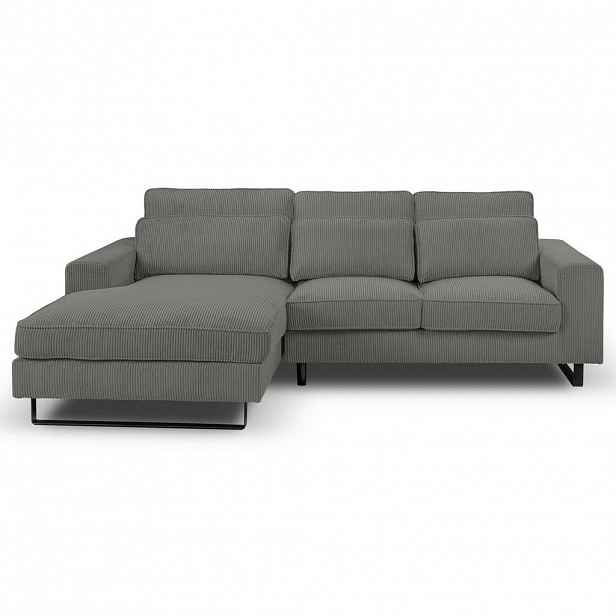 MID.YOU ROHOVÁ SEDAČKA, textil, šedá