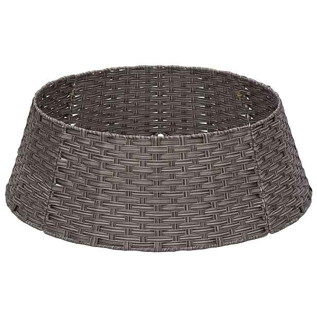 vidaXL Vánoční obojek na stromek Kulatý Šedá Průměr 105 x 28 cm