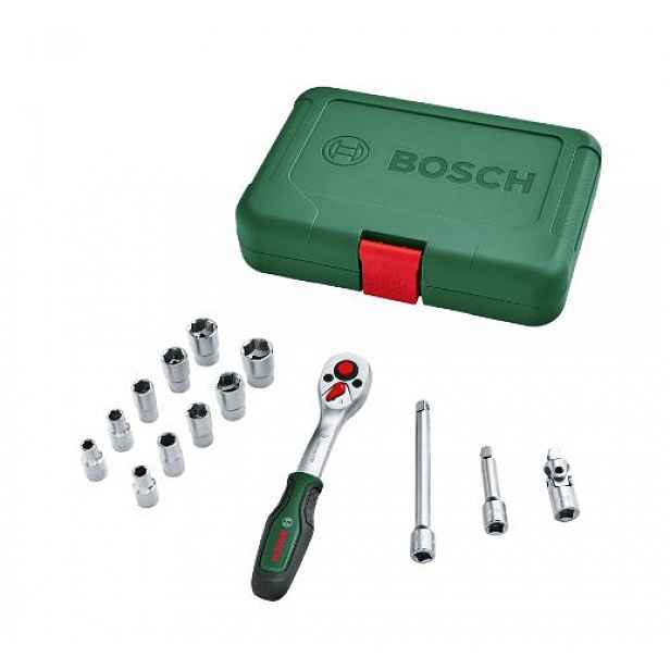 Bosch sada nástrčných hlavic 14dílná 1/4 s pohonem (1.600.A02.BY0)